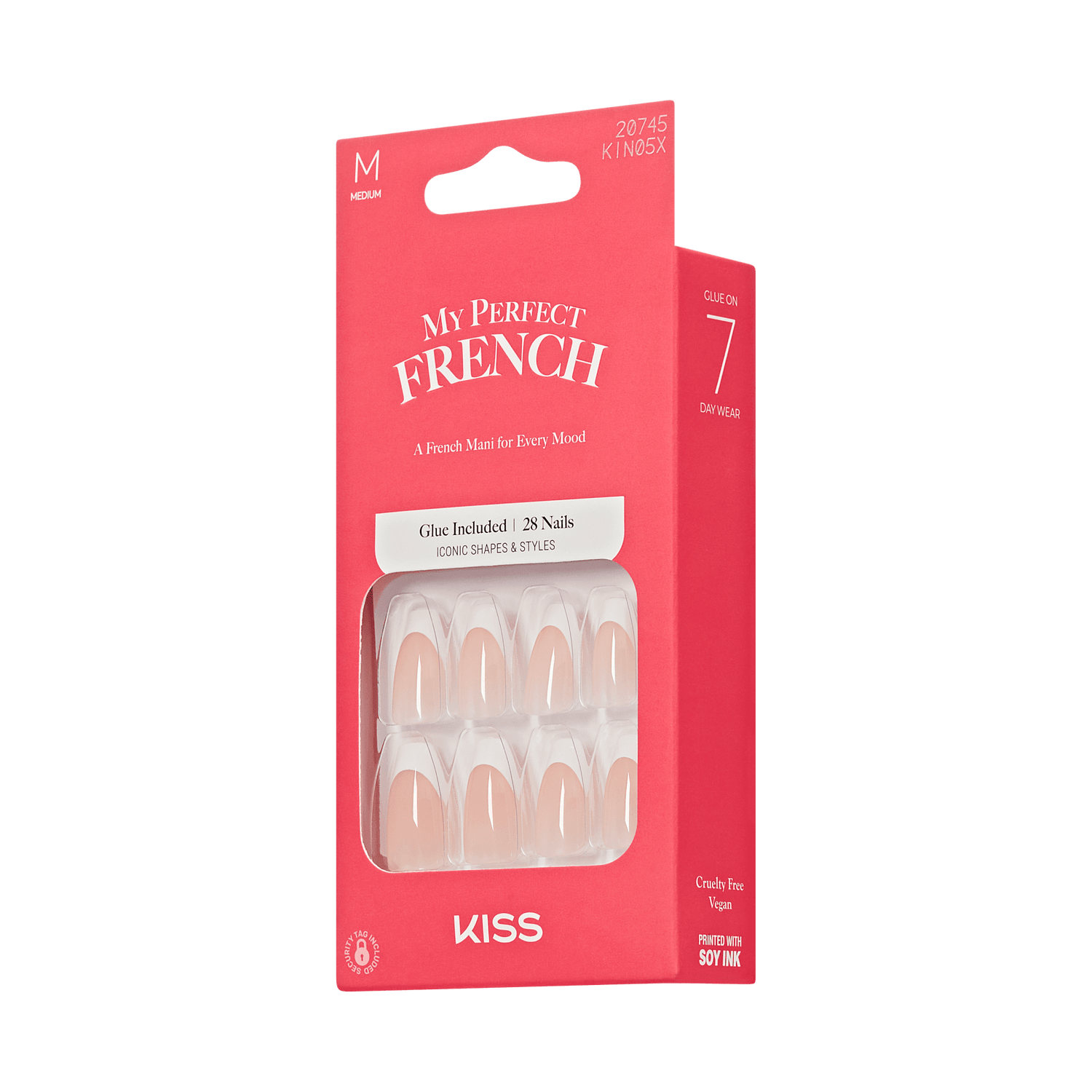 KISS My Perfect French Press On Glue Nails - Love Quotes