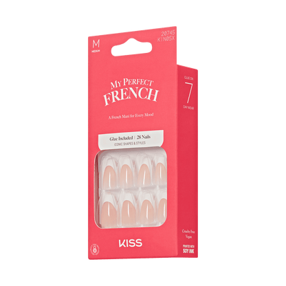 KISS My Perfect French Press On Glue Nails - Love Quotes