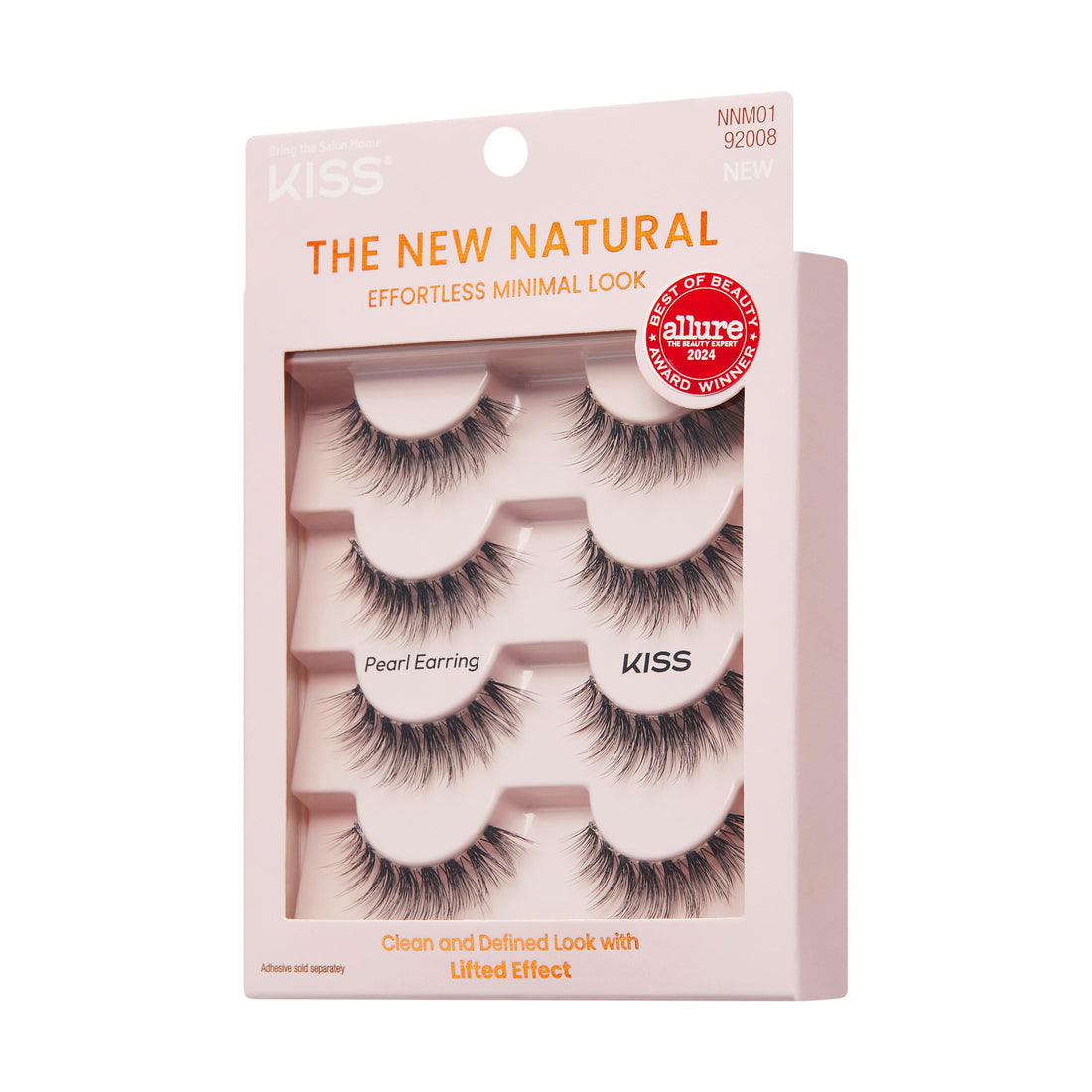 KISS The New Natural Lash 4-Pair Multipack  - Pearl Earring