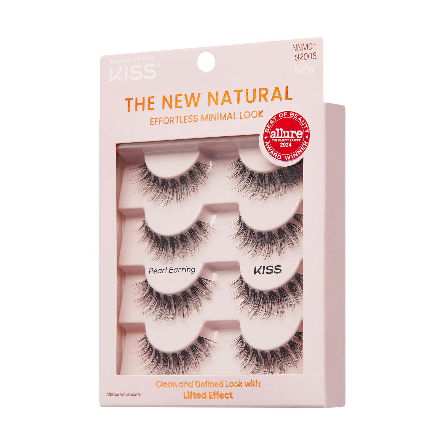 KISS The New Natural Lash 4-Pair Multipack  - Pearl Earring