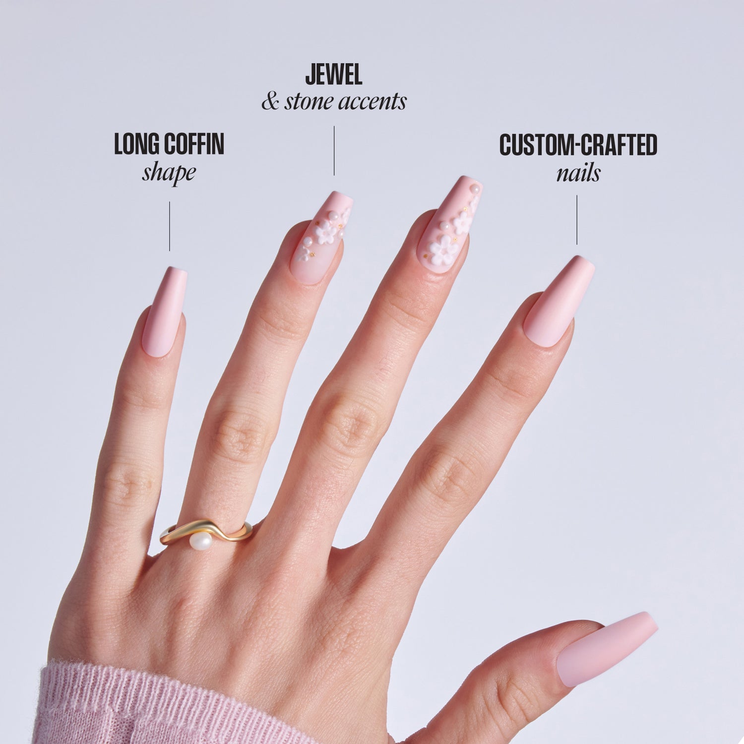 KISS LUXE Press On Glue Nails - Wandering Tide