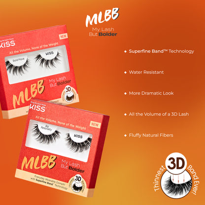 KISS My Lash But Bolder 3D Volume Eyelashes - Slim Thicc