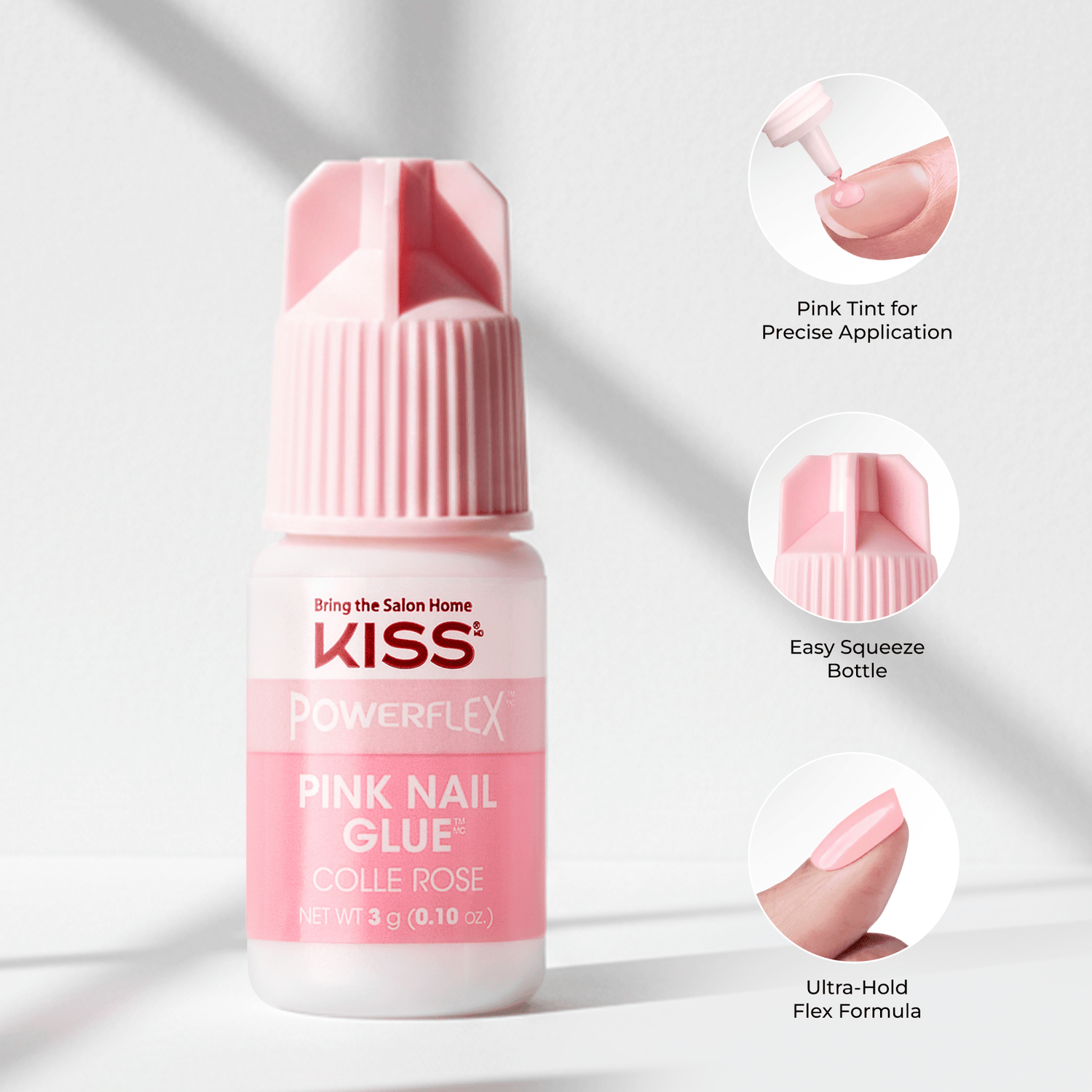 KISS PowerFlex Pink Nail Glue - 0.10 oz.