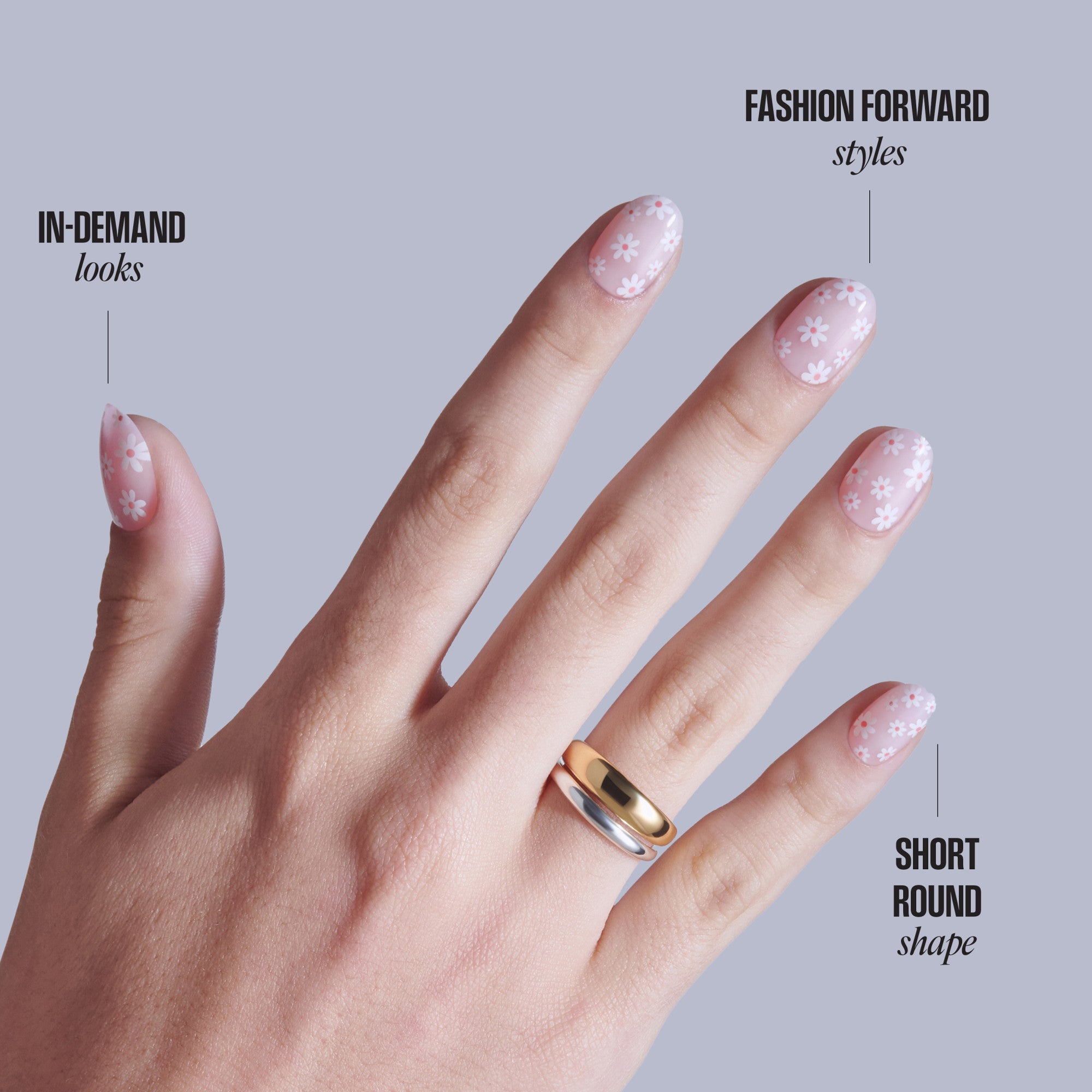 KISS CORE Design Press On Glue Nails - Friendship