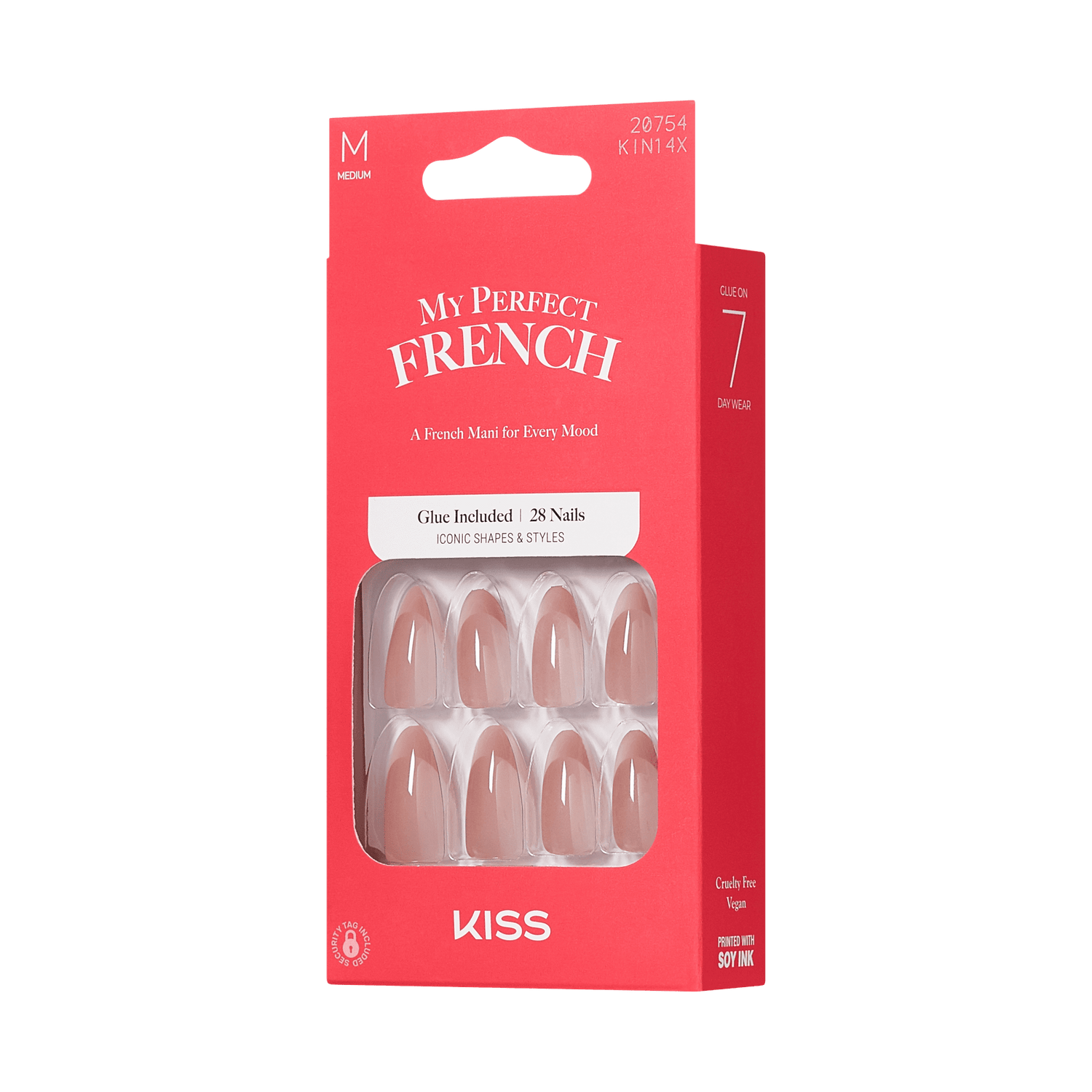 KISS My Perfect French Press On Glue Nails - Talk Talk Talk