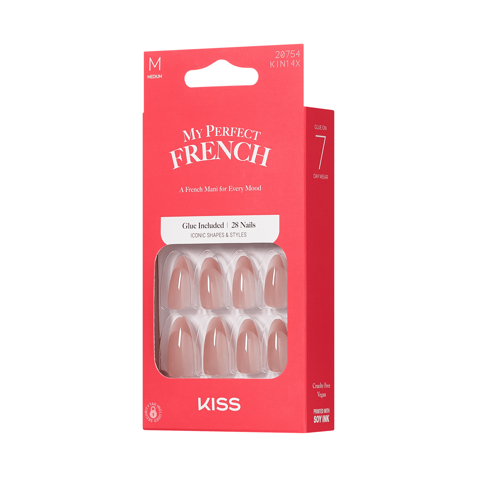 KISS My Perfect French Press On Glue Nails - Talk Talk Talk