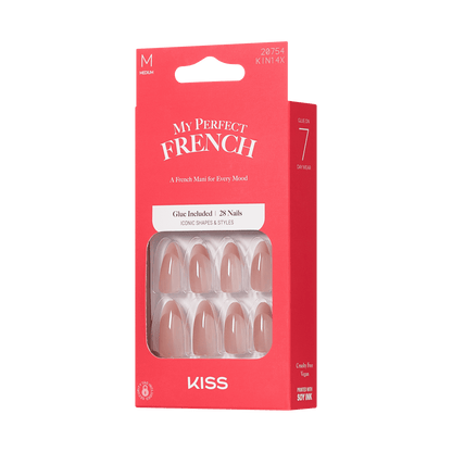 KISS My Perfect French Press On Glue Nails - Talk Talk Talk