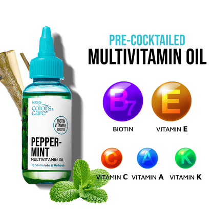 KISS Colors &amp; Care Multivitamin Oil - Peppermint