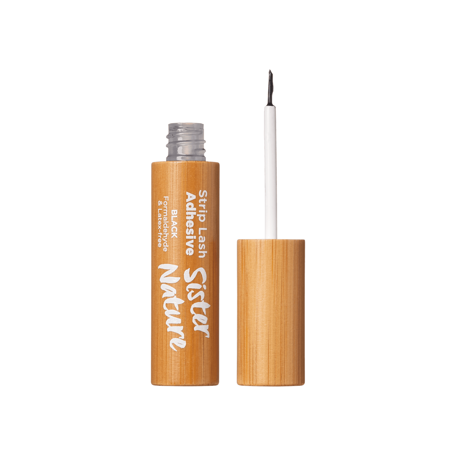 Striptease Lash Adhesive by Striptease Naturals - black eyeliner with wooden applicator wand