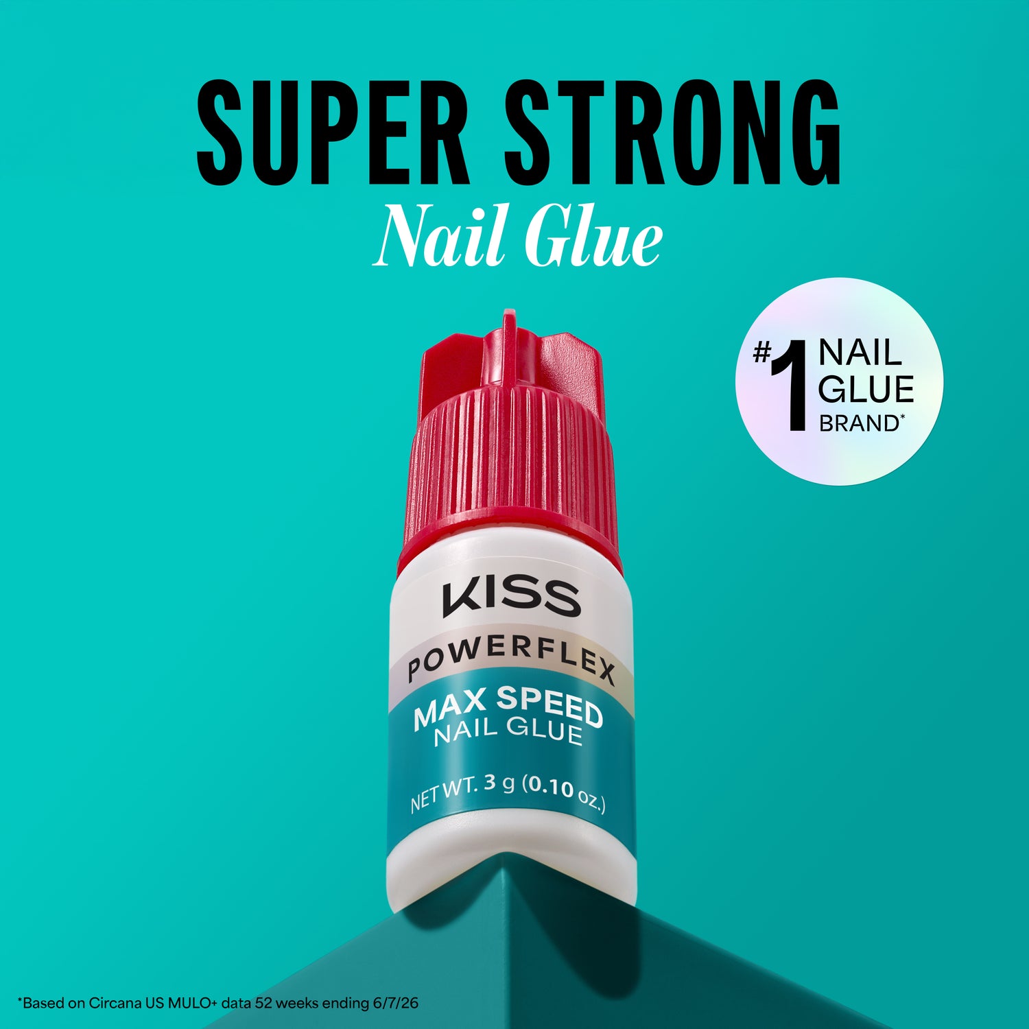 Kiss PowerFlex Maximum Speed Fake Nail Glue - 0.10 oz. | Nail Adhesive, Press-On Glue, Fast Drying, Strong Hold