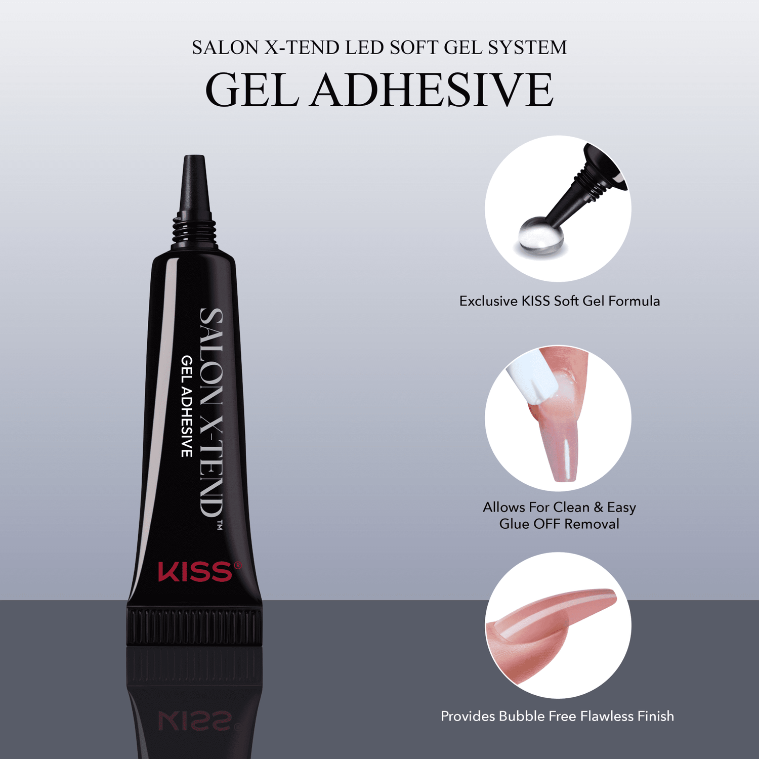 KISS Salon X-tend Color Press On Gel Nails - Moonlight