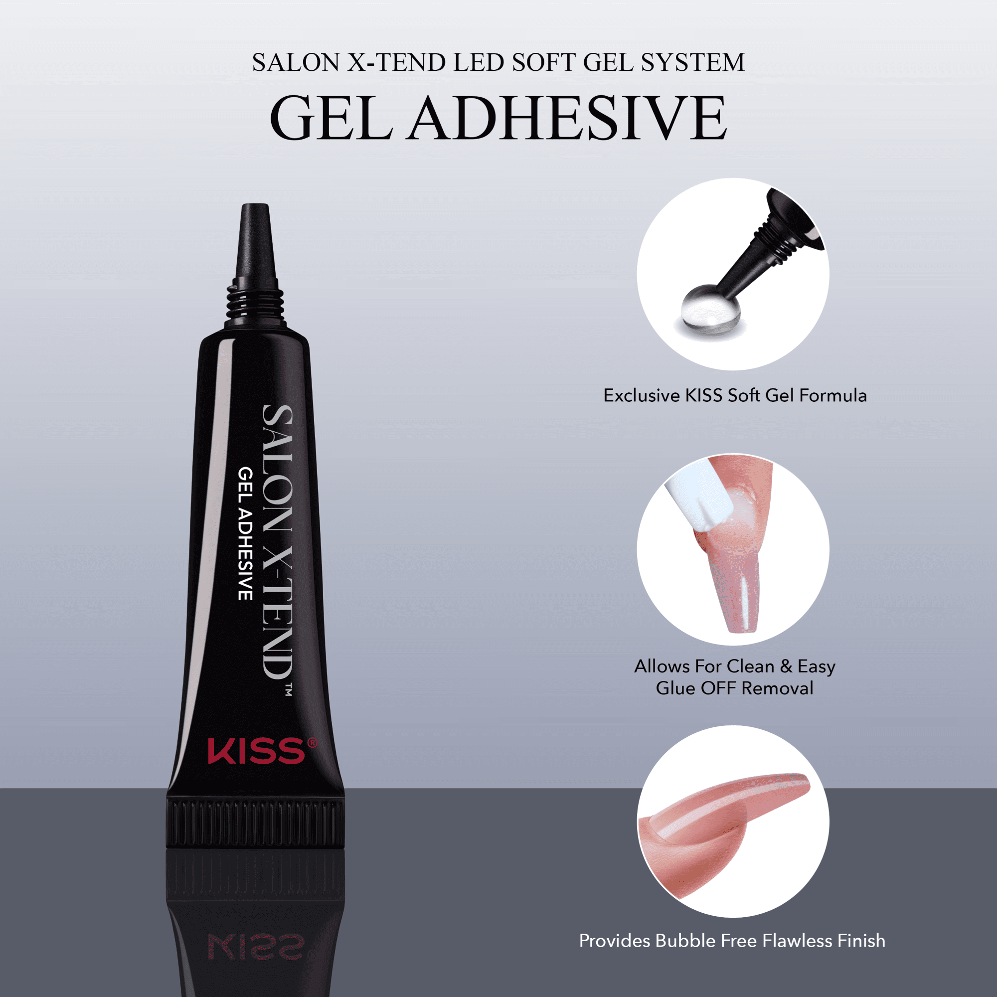 KISS Salon X-tend Color Press On Gel Nails - Moonlight