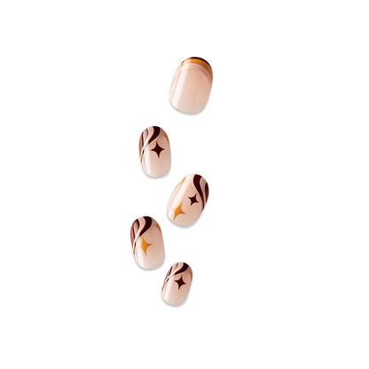 imPRESS Design Press On Nails - Cappuccino  Swirls