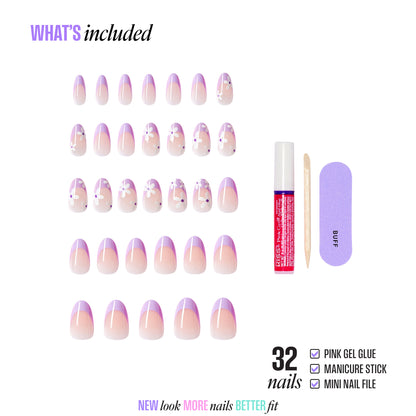 KISS CORE Design Press On Glue Nails - Chasing Sunshine