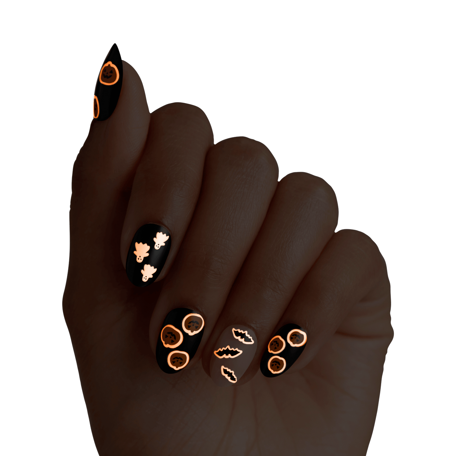 KISS Salon Design Halloween Press On Glue Nails - Thriller Tonight