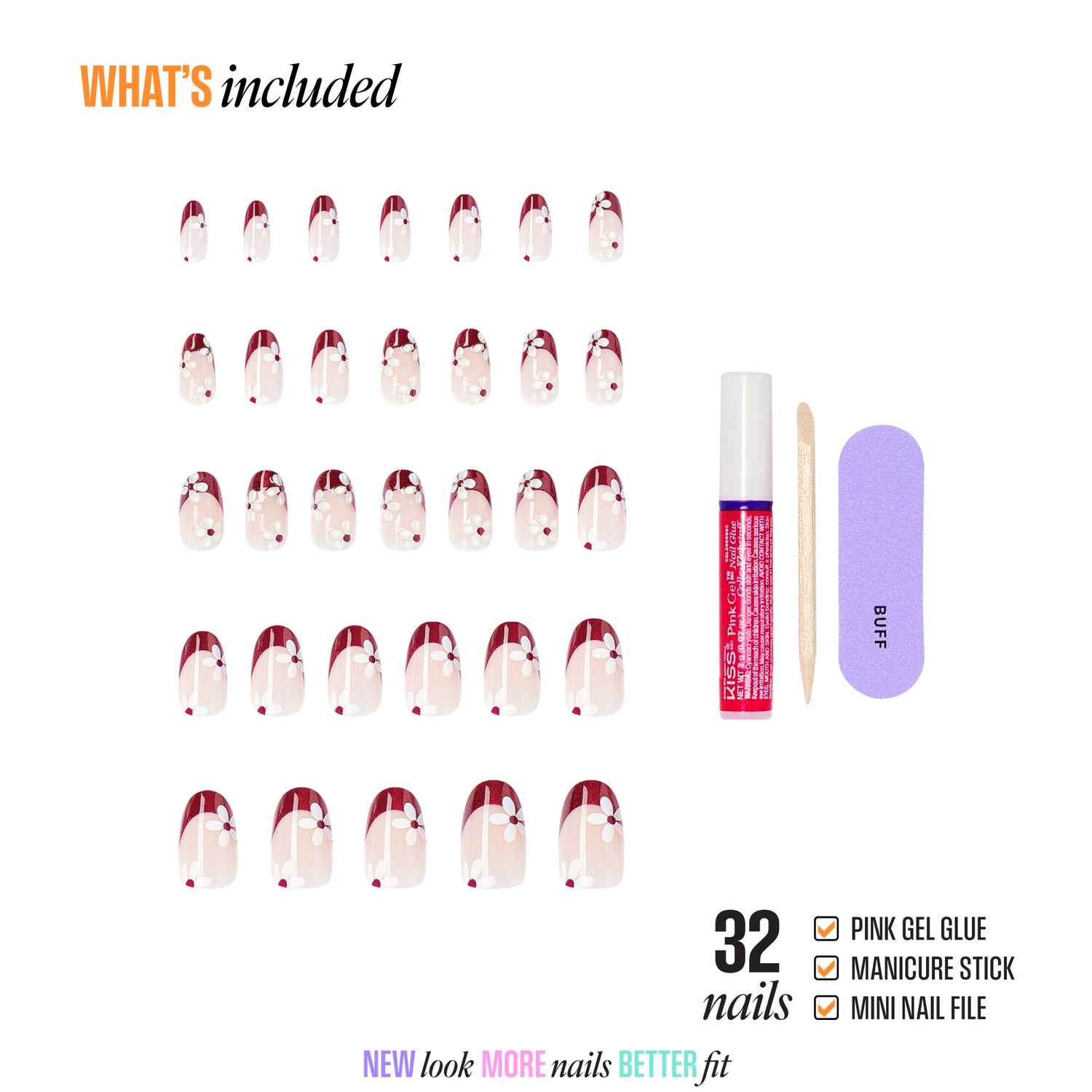 KISS NAIL DRIP Press On Glue Nails - Like-Minded