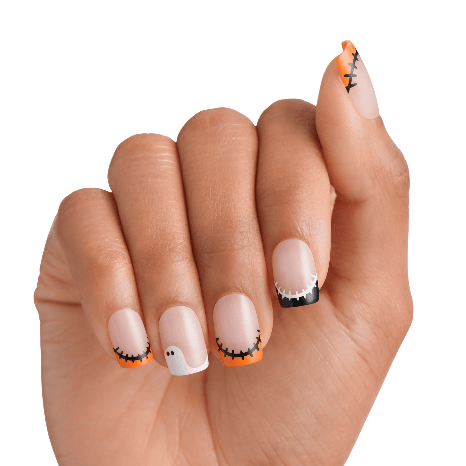 KISS Salon Design Halloween Press On Glue Nails - Midnight Magic