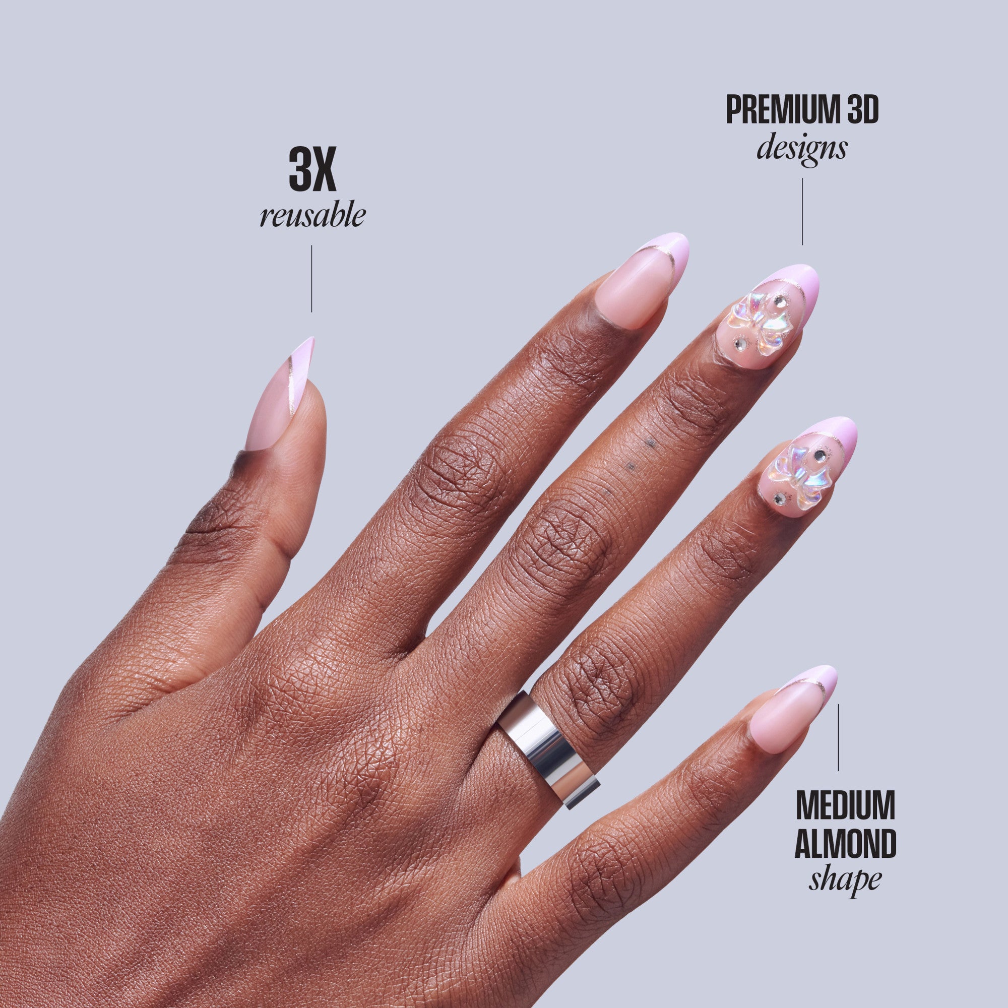 KISS ICON Press On Glue Nails - Vibrant