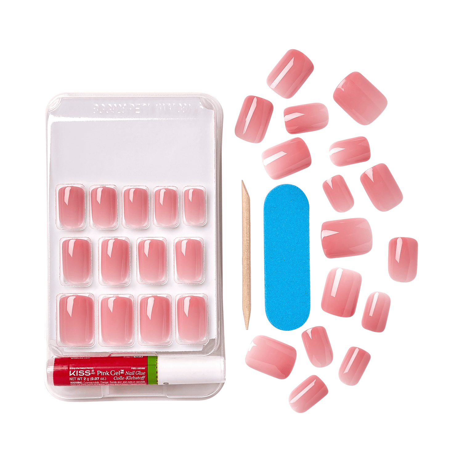 KISS Bare but Better Press On Glue Nails - So Natural