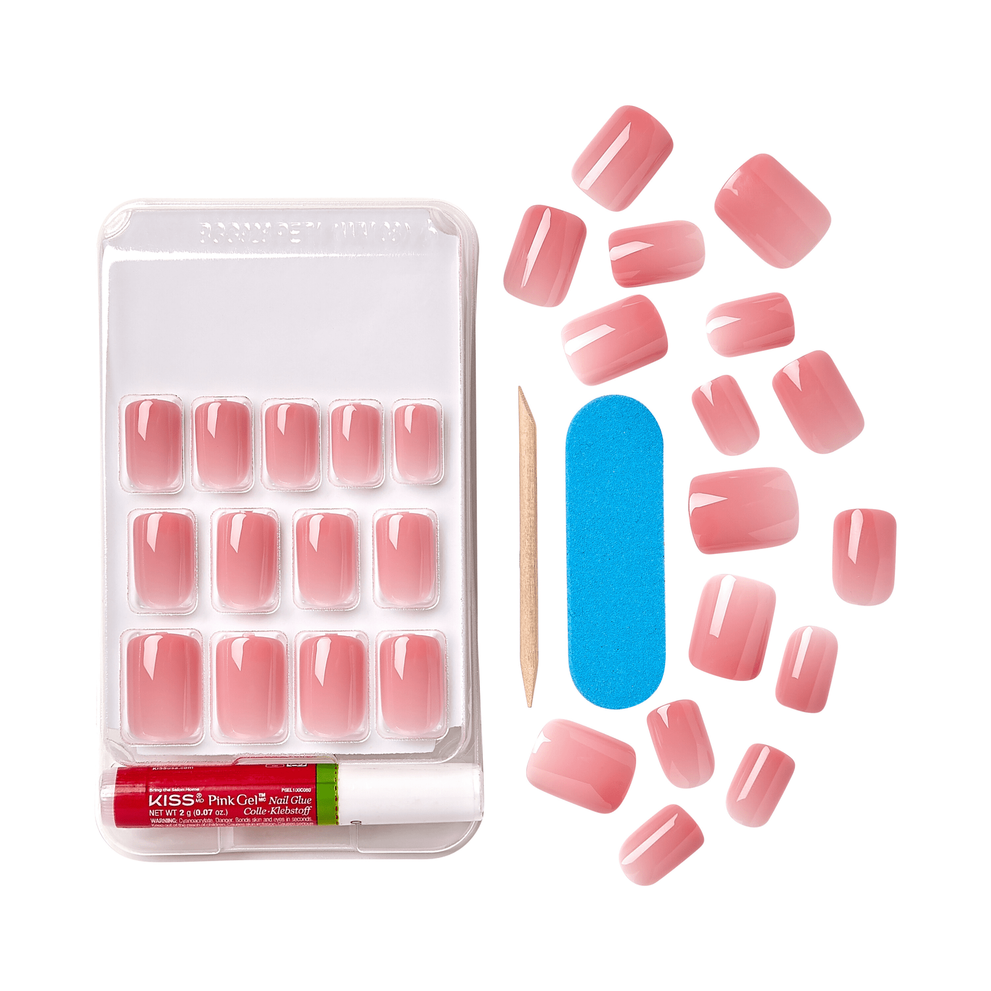 KISS Bare but Better Press On Glue Nails - So Natural