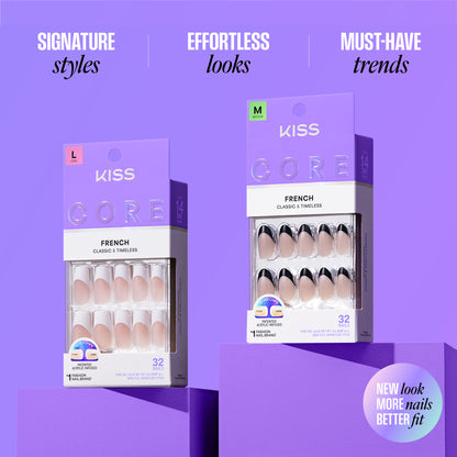KISS CORE French Press On Glue Nails – Optimistic