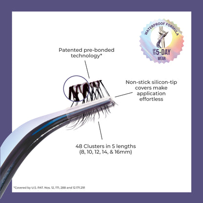 imPRESS Falsies Long Lasting Pre-Glued Lash Clusters Kit - Demi Bold