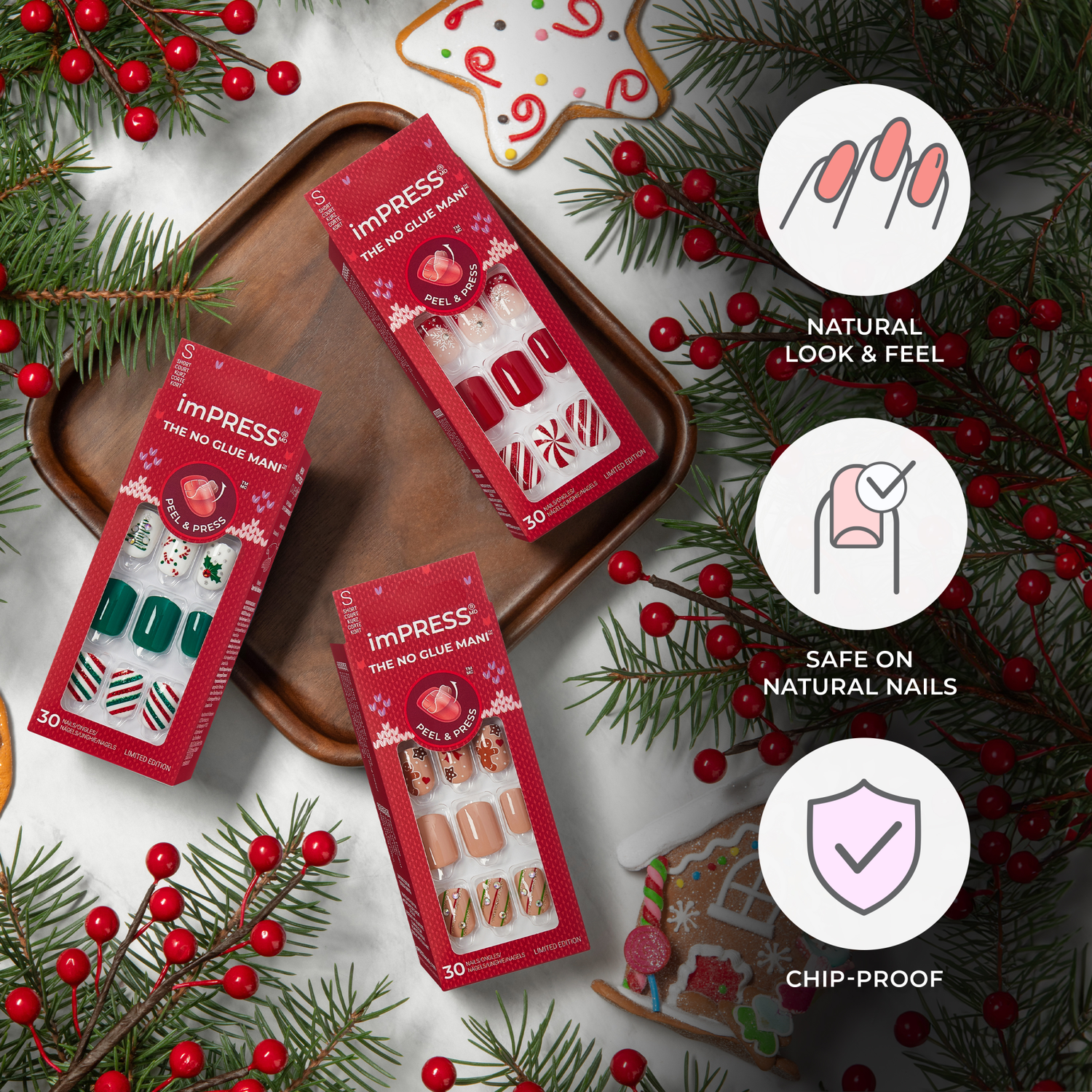 imPRESS Holiday Design Press On Nails - Merry n Bright