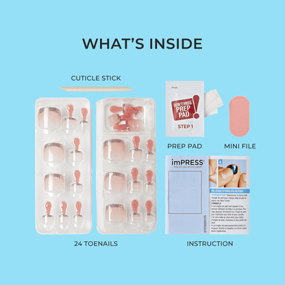 imPRESS Design Press On Pedicure - Cool It Down