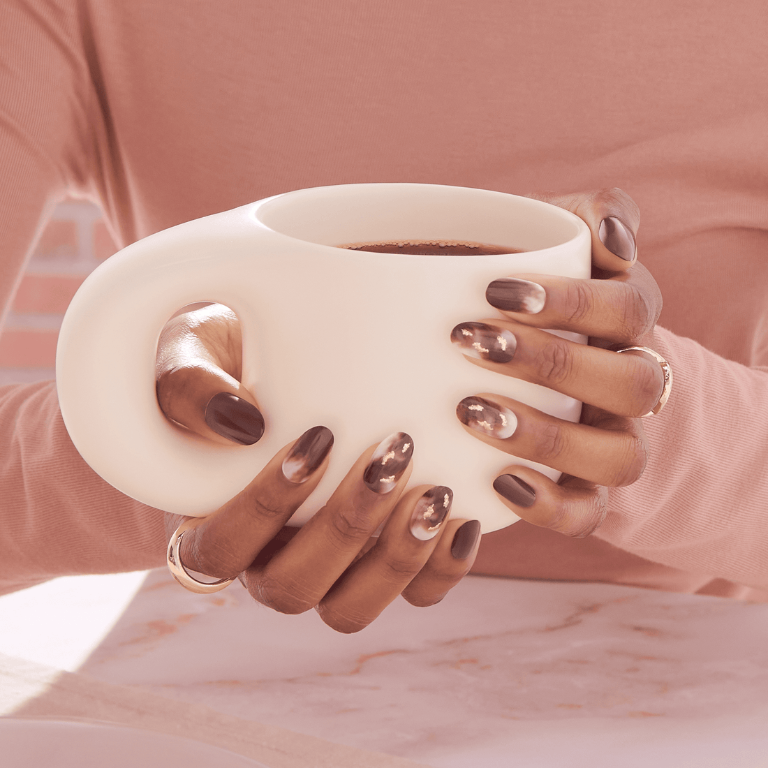 imPRESS Design Press On Nails - Golden Mocha
