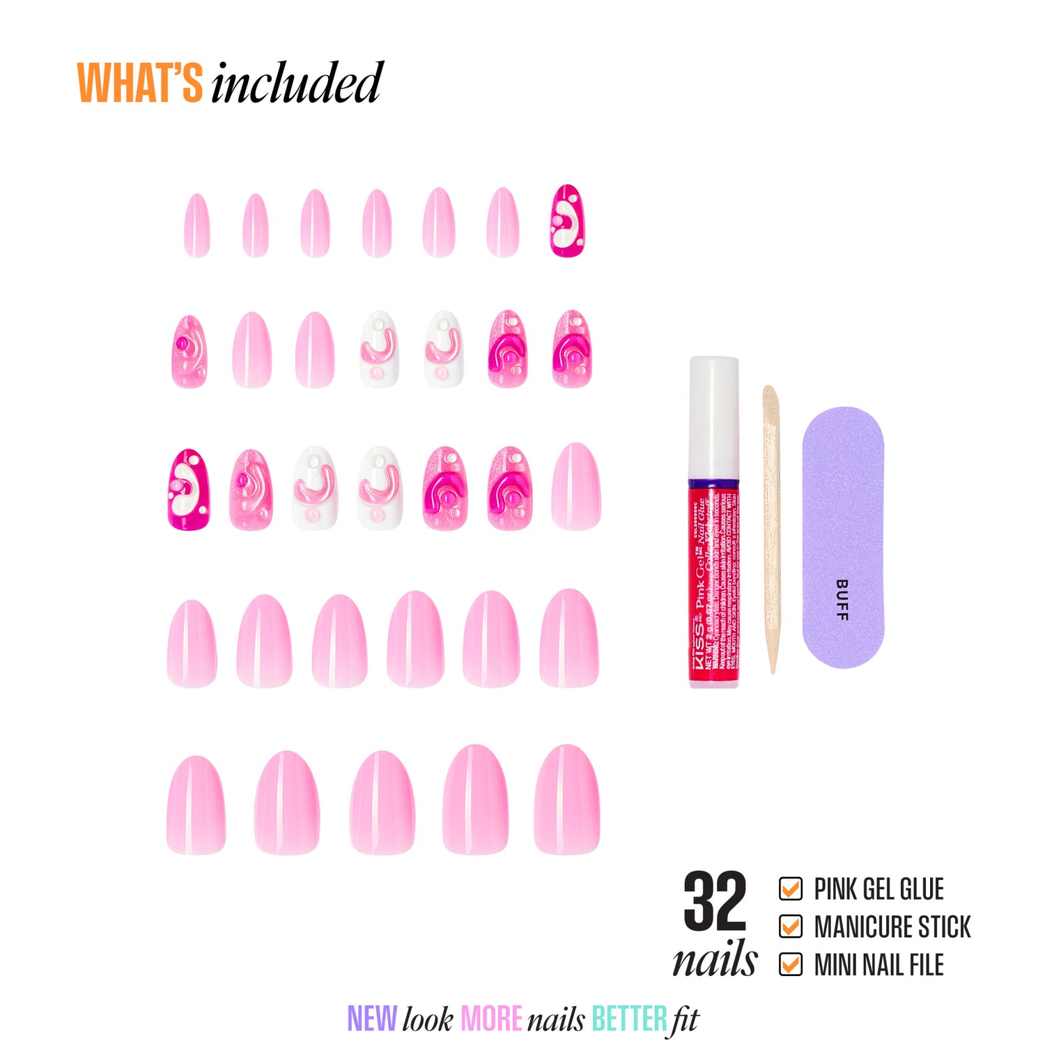 KISS NAIL DRIP Press On Glue Nails - Cheerful Meadow