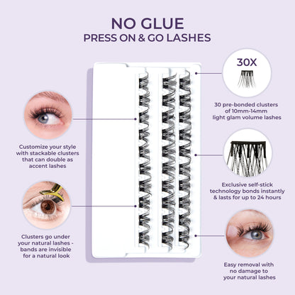 Curly | 30 Clusters imPRESS Falsies 10mm-14mm No Glue Needed - Image 12