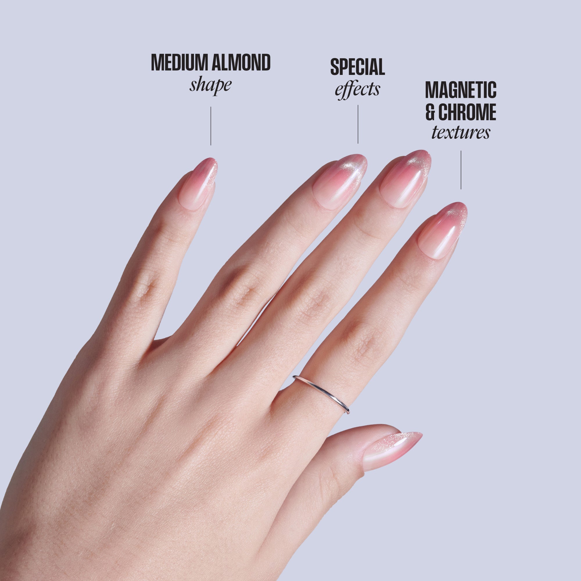 KISS GLAM Embellished Press On Glue Nails - Stardust Wonder