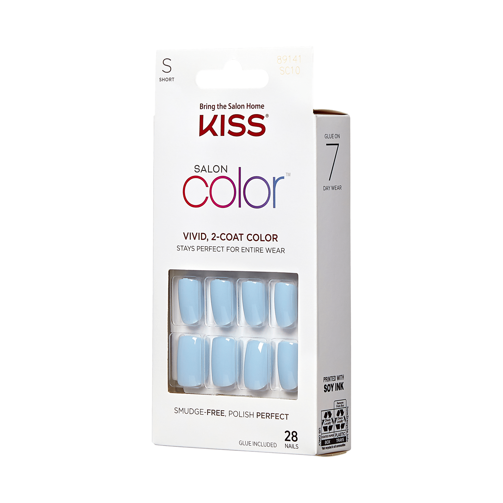 KISS Salon Color Press On Glue Nails - Love Again