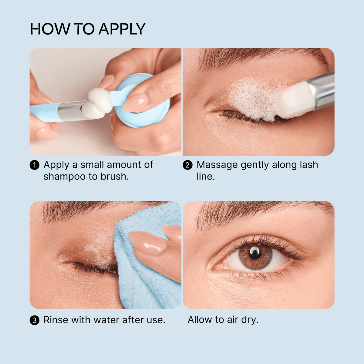Kiss Lash Foaming Shampoo &amp; Lash Cleaning Brush | 100 mL