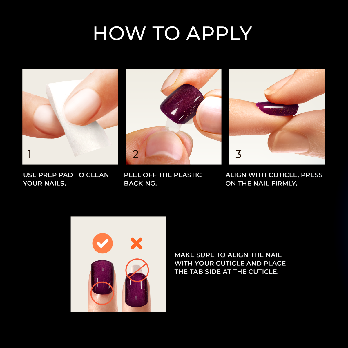 KISS imPRESS No Glue Mani Press On Nails, Color FX, Infinity, Purple, Short Squoval, 30ct