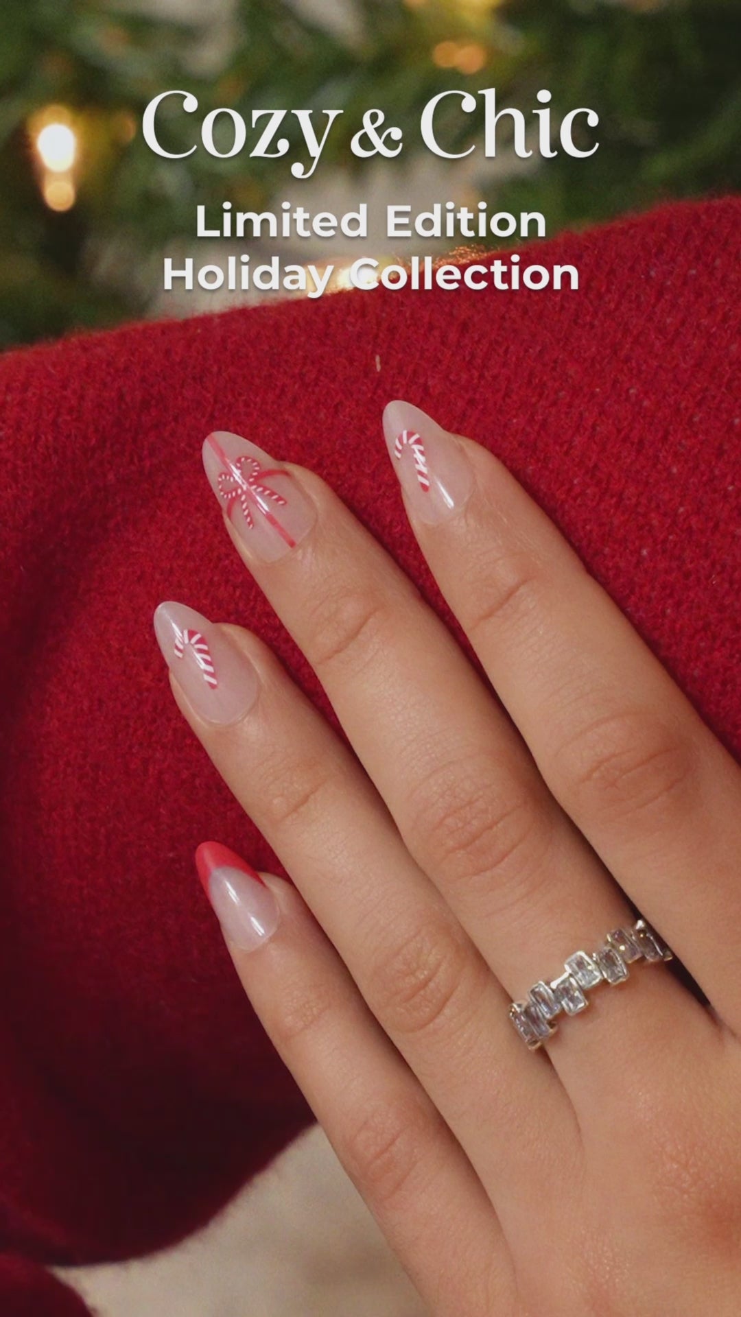 KISS Voguish Fantasy Holiday Press On Glue Nails - Ho Ho Holiday