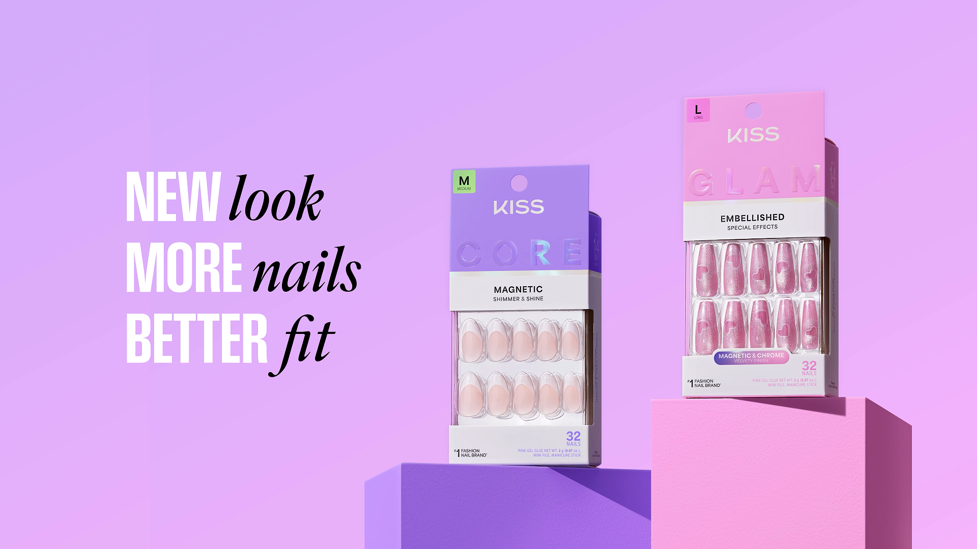 KISS CORE French Press On Glue Nails - Hopeful