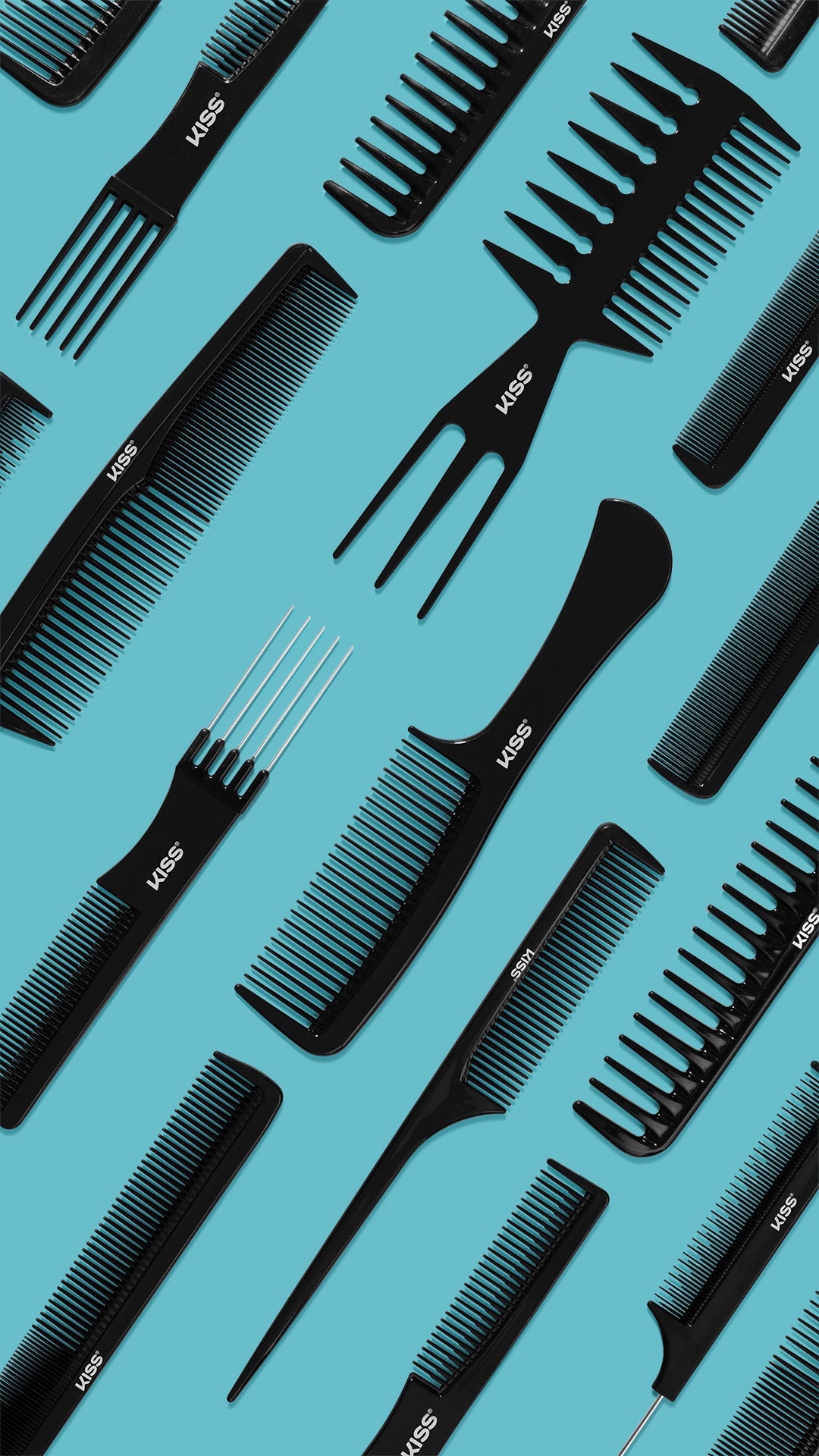 KISS Colors &amp; Care Professional Detangle &amp; Style Multiuse Unisex Comb Set