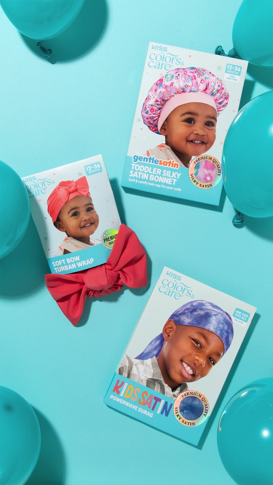 KISS Colors &amp; Care Toddler Silky Satin Bonnet