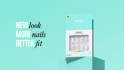 KISS ICON Press On Glue Nails - Vibrant