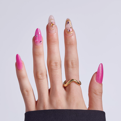 KISS LUXE Press On Glue Nails - Aurelia Meadow