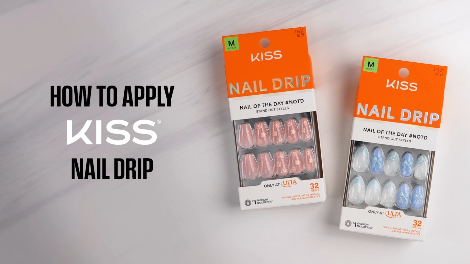 KISS NAIL DRIP Press On Glue Nails - Playful Drift