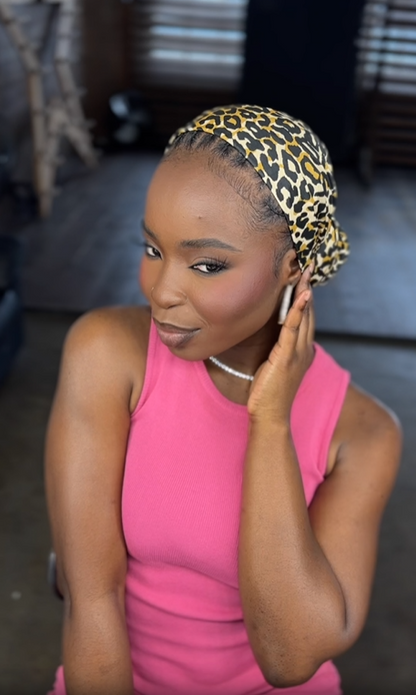 Soft Satin Wrap Scarf Leopard 60"L x 16"W - Image 5