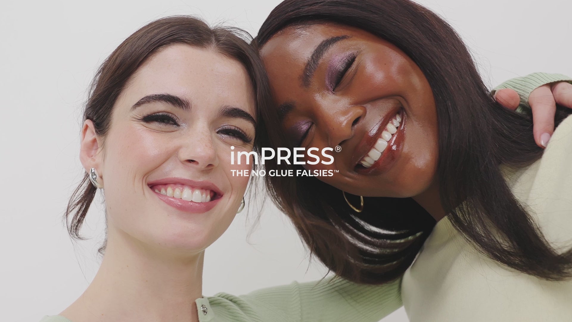 Impress Falsies Pre-Glued False Eyelashes Starter Kit - Natural &amp; Wispy | 50 Lash Clusters, With Applicator, 10mm-14mm