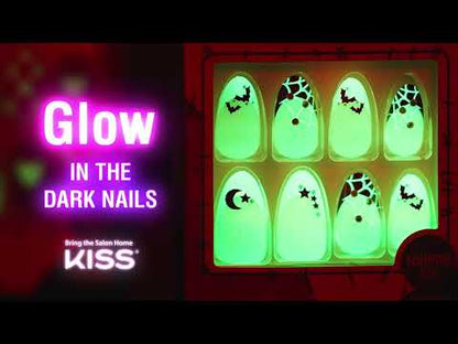 KISS Voguish Fantasy Glow-In-The-Dark Halloween Nails - Devilish