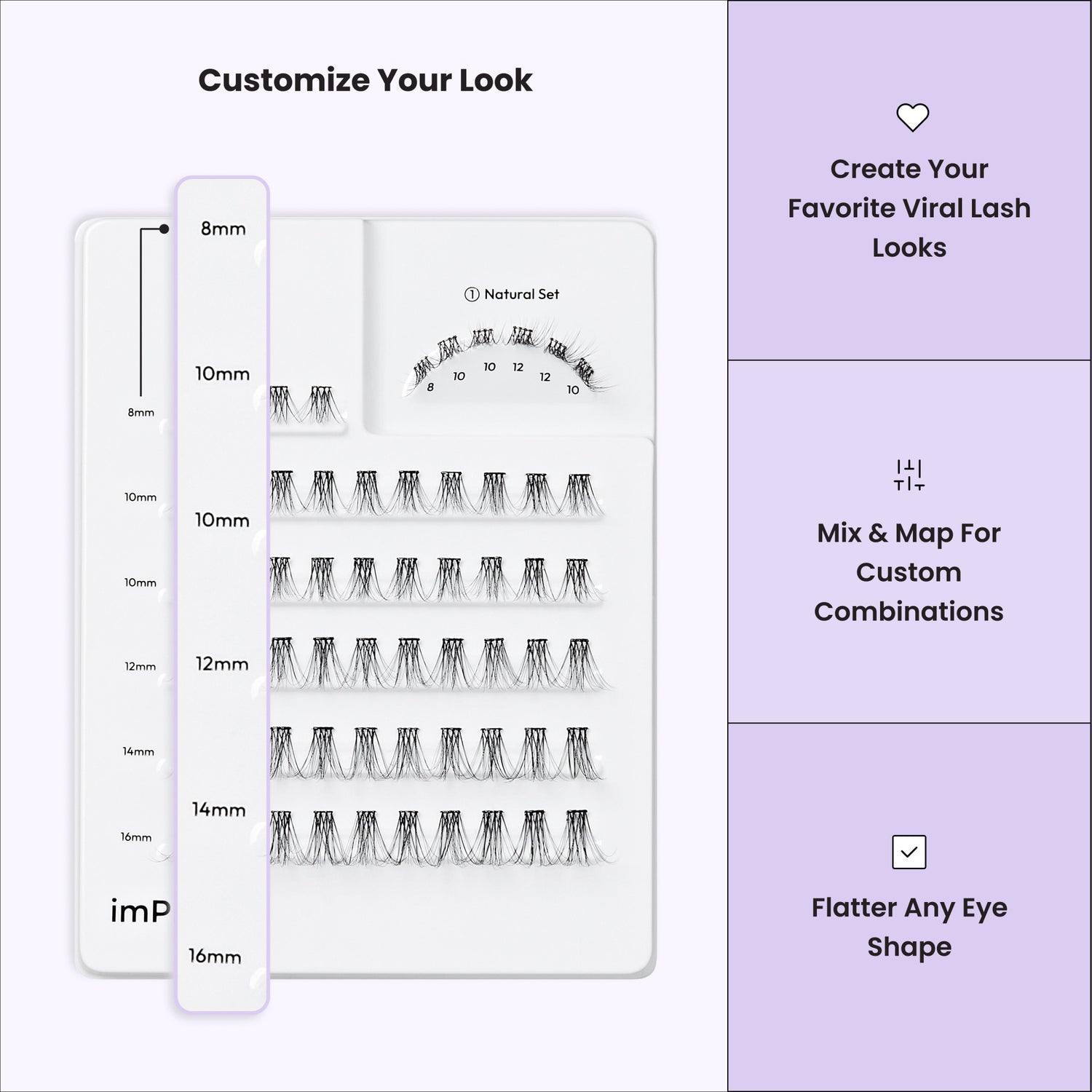 imPRESS Falsies Pre-Glued Individual Lashes Multipack - Classic Natural