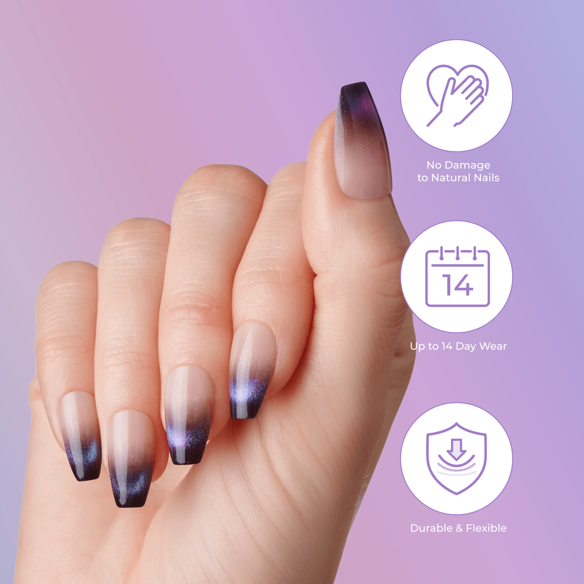 KISS Mystical Moment Press On Glue Nails - The Dress