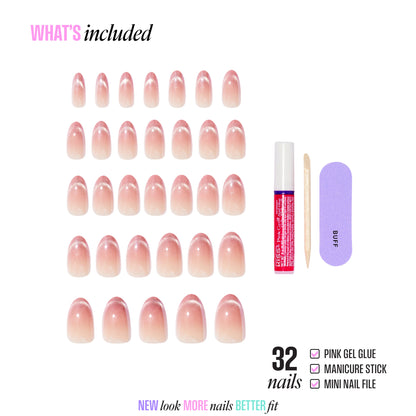 KISS GLAM Embellished Press On Glue Nails - Stardust Wonder