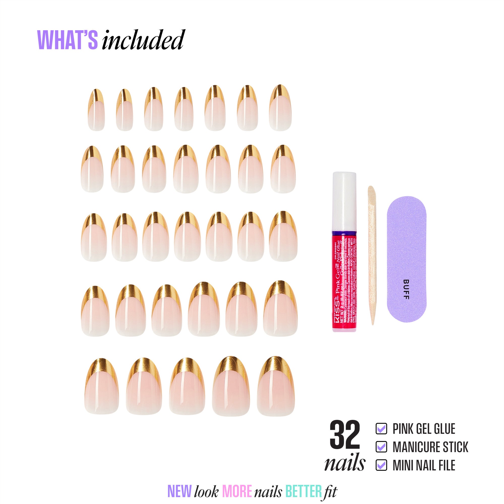 KISS CORE Design Press On Glue Nails - Together