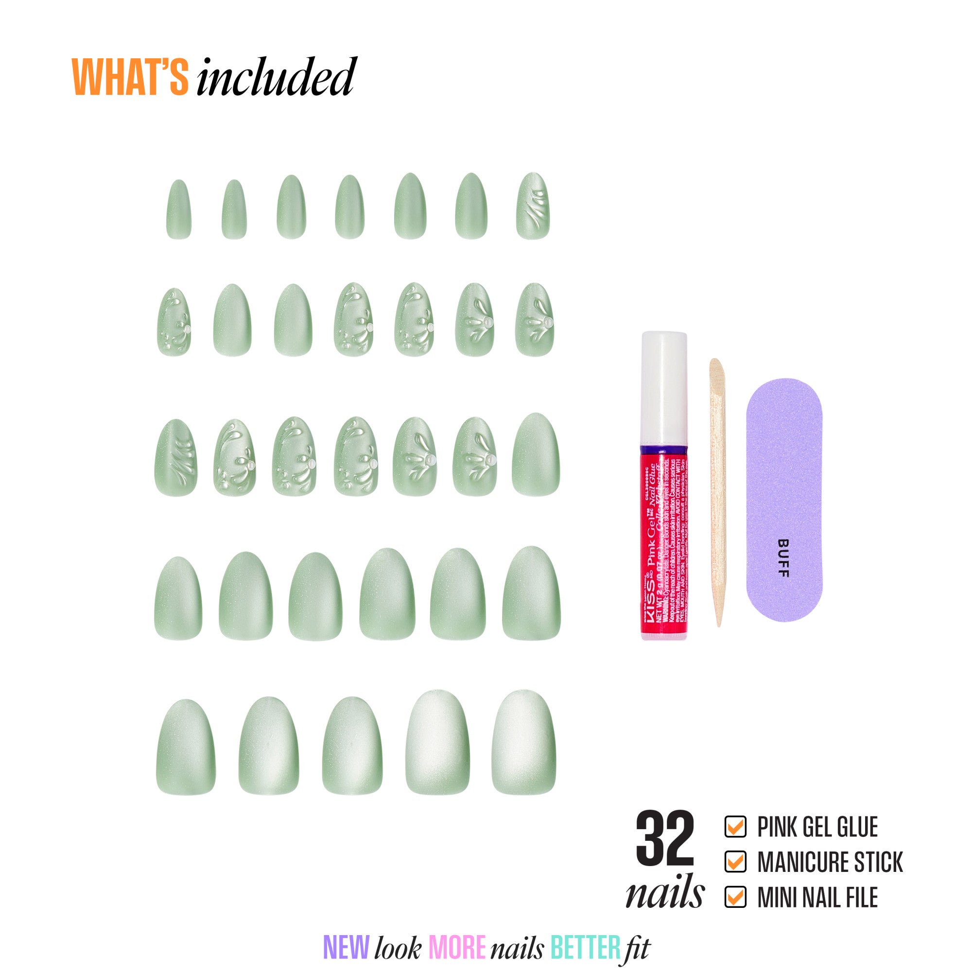 KISS NAIL DRIP Press On Glue Nails - Dancing Heart